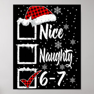 Lustig Nice Unartig 67 Weihnachts-Shirt Gehirn Fäu Poster