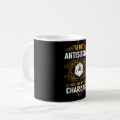 Lustig, nicht asozial, Charisma-Spruch Kaffeetasse (Vorderseite Links)