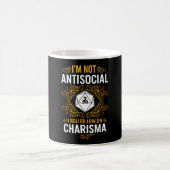 Lustig, nicht asozial, Charisma-Spruch Kaffeetasse (Mittel)