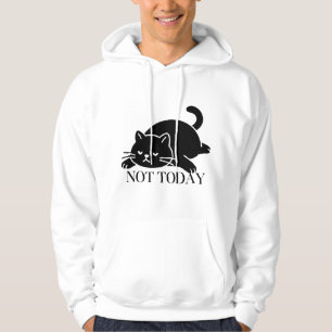 Lustig Nicht Heute Schwarze Katze Introvertierte S Hoodie