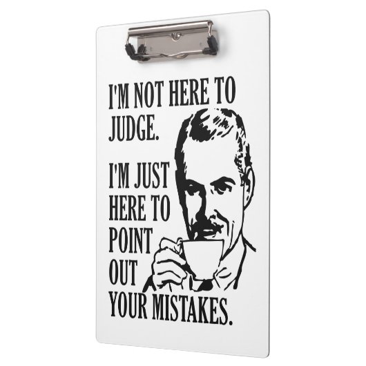 Lustig "nicht hier Nameklemmbrett beurteilen" Klemmbrett (Links)