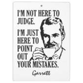 Lustig "nicht hier Nameklemmbrett beurteilen" Klemmbrett (Rückseite)