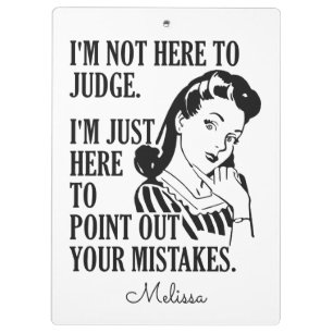 Lustig "nicht hier Nameklemmbrett beurteilen" Klemmbrett