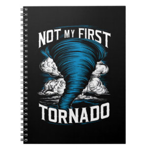 Lustig Nicht Mein Erster Tornado Retro-Sturmjäger Notizblock