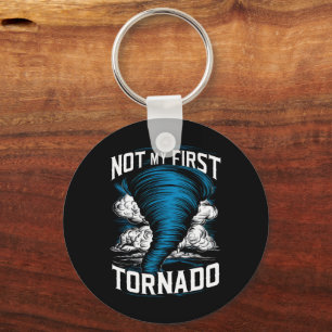 Lustig Nicht Mein Erster Tornado Retro-Sturmjäger Schlüsselanhänger