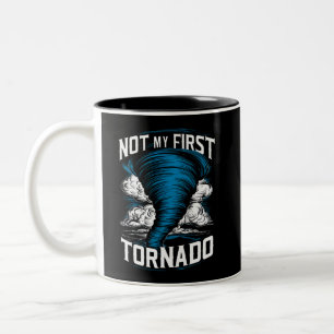 Lustig Nicht Mein Erster Tornado Retro-Sturmjäger  Zweifarbige Tasse