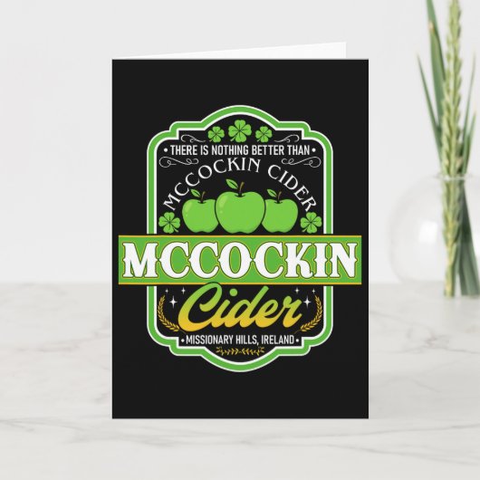 Lustig Nichts Besser Als Mcin Cider St. Patricks Karte (Vorderseite)