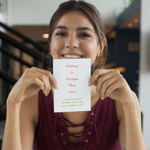 Lustig Nichts ist stärker als Liebe Humor Zitat Feiertagskarte