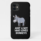 lustig Nur ein Junge, der Lieben Donkeys Case-Mate iPhone Hülle (Rückseite)
