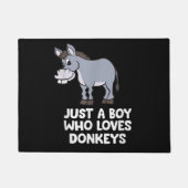 lustig Nur ein Junge, der Lieben Donkeys Fußmatte (Vorderseite)
