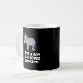 lustig Nur ein Junge, der Lieben Donkeys Kaffeetasse (Vorderseite Links)