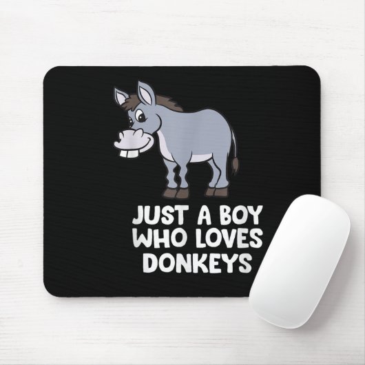 lustig Nur ein Junge, der Lieben Donkeys Mousepad (Mit Mouse)