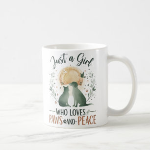 lustig Nur ein Mädchen, das Katzen und Hunde liebt Kaffeetasse