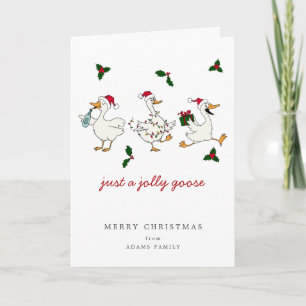Lustig Nur eine fröhliche Gans Alberner Weihnachts Karte