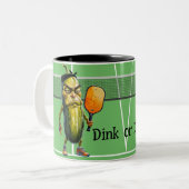 Lustig oder stirb, Funny Dill Zweifarbige Tasse (Vorderseite Links)