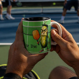 Lustig oder stirb, Funny Dill Zweifarbige Tasse