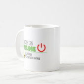 LUSTIG! „Papa ist offline“ Kaffeetasse (Vorderseite Links)