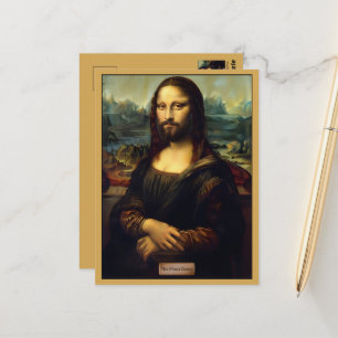 Lustig, Parodie auf Da Vinci Kunst Postkarte