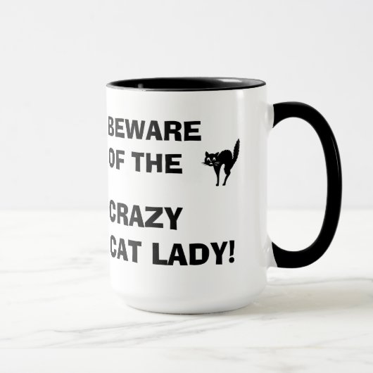 Lustig passen Sie von der verrückten Katzen-Dame Tasse (Rechts)