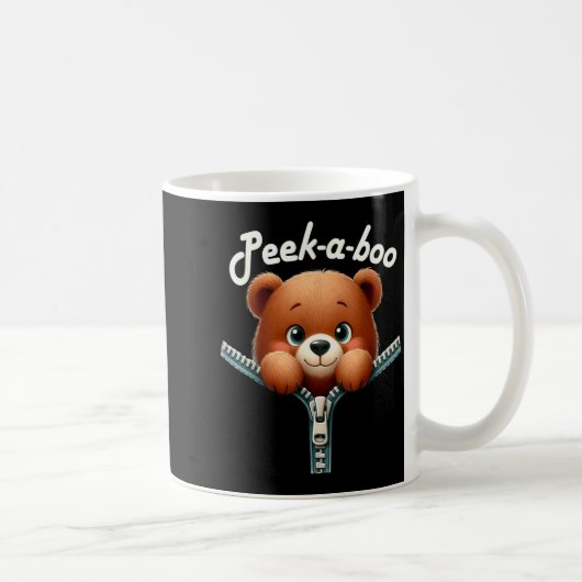 Lustig - Peek-a-boo - Bär Kaffeetasse (Rechts)
