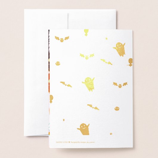 lustig pinkghost halloween Template Einladung (Rückseite mit Umschlag)