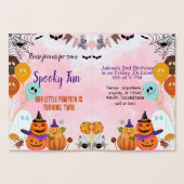 lustig pinkghost halloween Template Einladung (Innenseite)