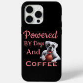 Lustig Powered By Hunde & Kaffee Case-Mate iPhone Hülle (Rückseite)