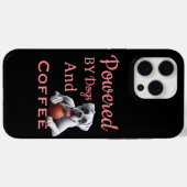 Lustig Powered By Hunde & Kaffee Case-Mate iPhone Hülle (Rückseite (Horizontal))