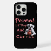 Lustig Powered By Hunde & Kaffee iPhone Hülle (Rückseite)
