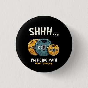 Lustig Rechnen Gewichtheben Workout Training Button
