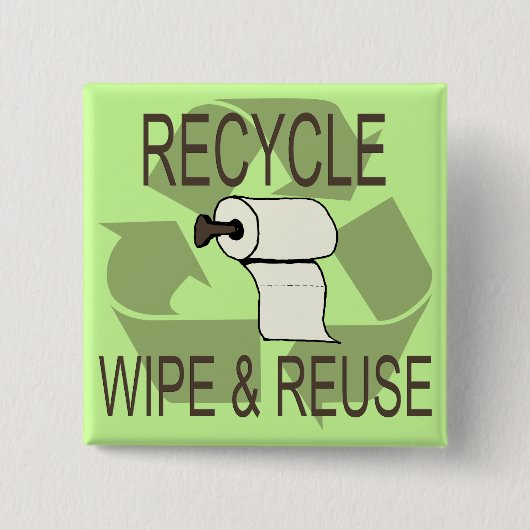 Lustig recyceln Sie Knopf Button (Vorderseite)