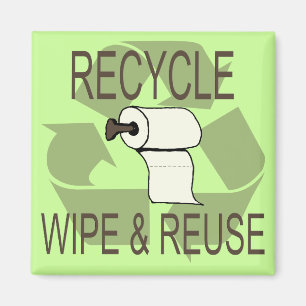 Lustig recyceln Sie Magneten Magnet