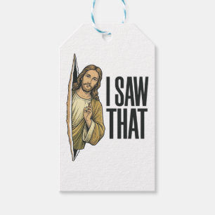 Lustig religiös Ich sah das Vintage Geschenkanhänger