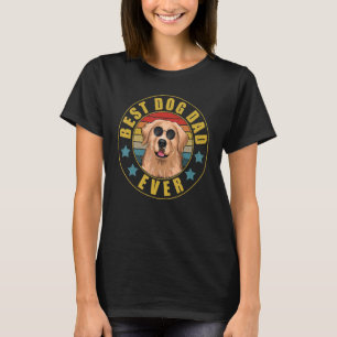 Lustig Retro Bester Golden Retriever Hund Papa All T-Shirt