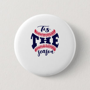 Lustig Retro Die Jahreszeit Baseball Ist Mein Favo Button