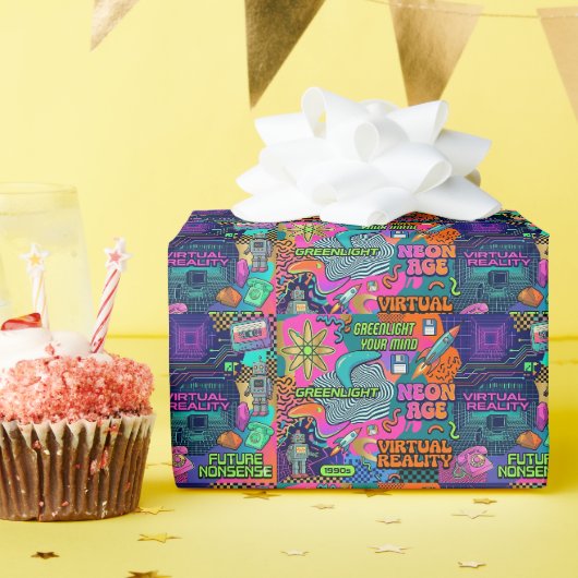 Lustig Retro Geschenkpapier (Geburtstagsparty)