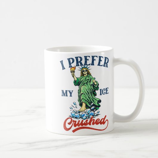 Lustig Retro Ich mag mein Eis zerstoßen Widerstehe Kaffeetasse (Rechts)