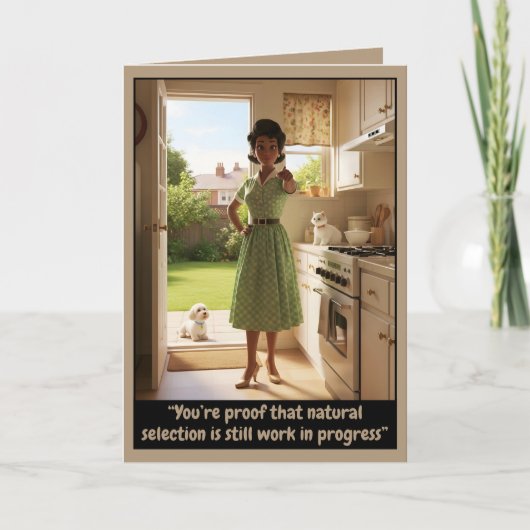 Lustig Retro Karte (Vorderseite)