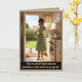 Lustig Retro Karte (Gelbe Blume)