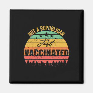 Lustig Retro Nicht Republikaner, nur geimpft Magnet