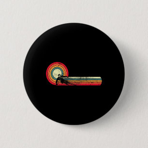 Lustig Retro Ski Vintage 80er 90er Skiabfahrt Button