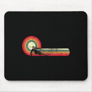 Lustig Retro Ski Vintage 80er 90er Skifahren Abfah Mousepad