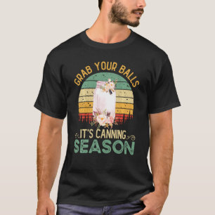 Lustig Retro Vintage Schnapp dir deine Kugeln Es i T-Shirt