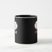 Lustig Rette 2. Base Baseball Brustkrebs Tasse (Zentrum)