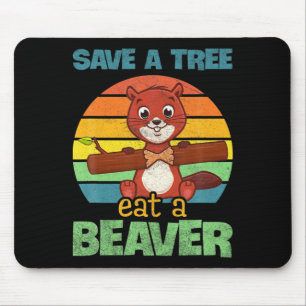 Lustig Rette Den Baum Iss Den Biber Für Erde Flugz Mousepad