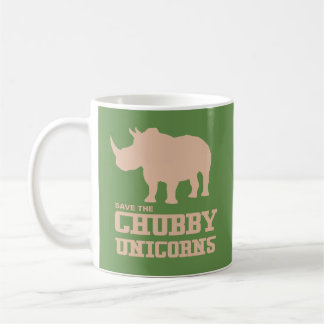 Lustig retten Sie das Chubby Unicornsrhino-Rosa Kaffeetasse