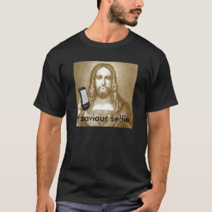 Lustig retten Sie sich Parodie-Retter Selfie T-Shirt