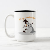 Lustig, rieche ich Karotten auch! Zweifarbige Tasse (Links)