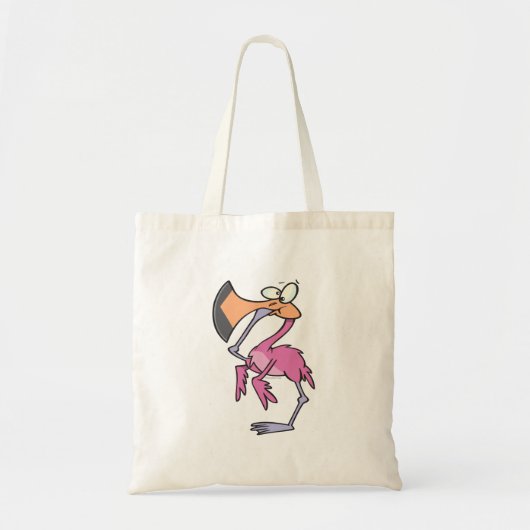 lustig rosa Flamingo mit Mund Tragetasche (Vorne)