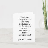 Lustig, sarkastisch, bald gut Karten, nur Text Karte (Vorderseite)